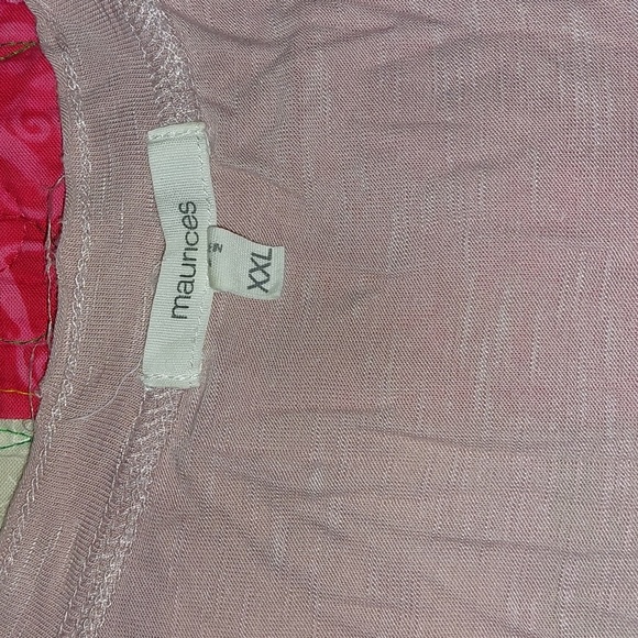 Maurices Light Pink Distressed Top XXL - Picture 3 of 3